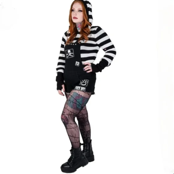 🆕️🆑️ Too Fast DIY Punk Patch Black Denim Overalls | Sew-On Cotton Patches - Picture 13 of 15